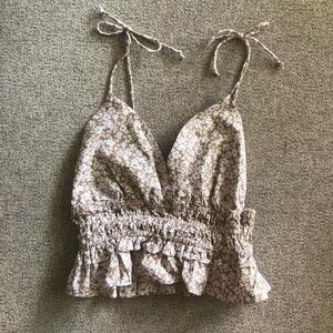 Floral Cropped Tank Top